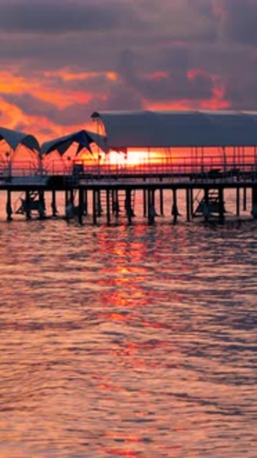 Sunset over the ocean