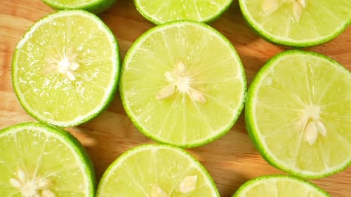 Half green lemons reveal a world of texture and zest.