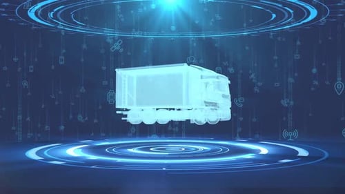 Automated Guided Vehicles with Electric Car Battery Packs inside Modern Automotive Factory