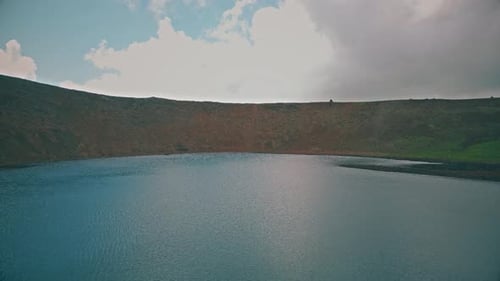 mist over the beautiful lake
