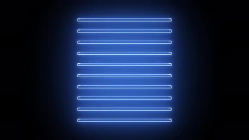 Abstract Blue Neon Horizontal Lines Glowing Loop