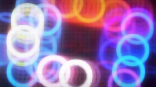 Vibrant Abstract Circles Glowing Motion Background