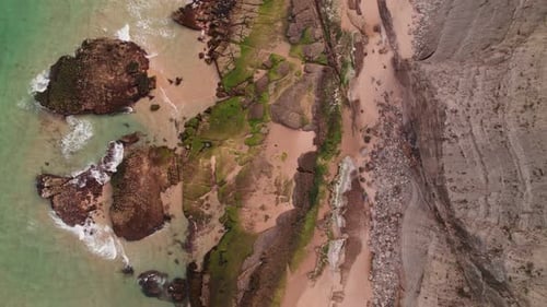 Rocky Coastline Aerial View