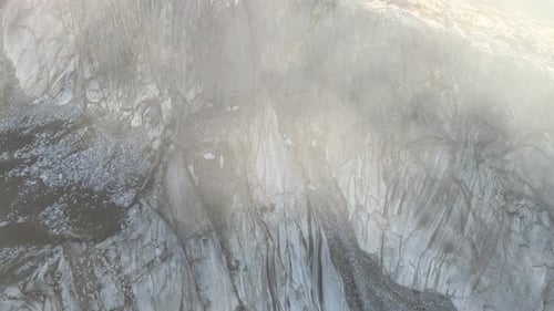 Mountain on a Steep Cliff in British Columbia, Canada