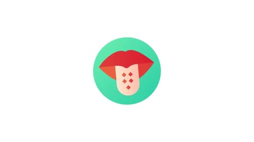 Animated Tongue icon Alpha Channel