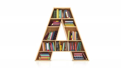 FAQ Häufig gestellte Fragen Konzept Bücherregal mit Buch in Form von Briefen FAQ Isoliert