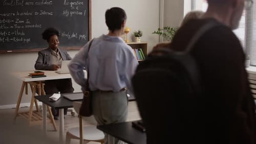 Classroom with Adults Learning New Technology