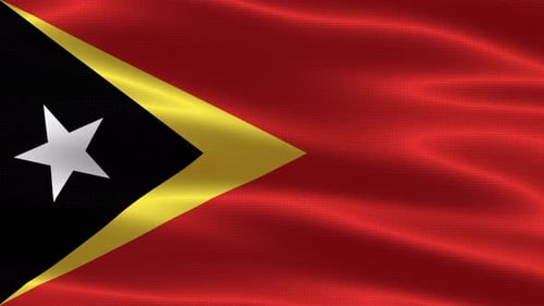 Realistic Waving Flag of Timor-Leste