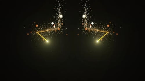 Particules scintillantes Flight Of Gold Bokeh avec canal Alpha