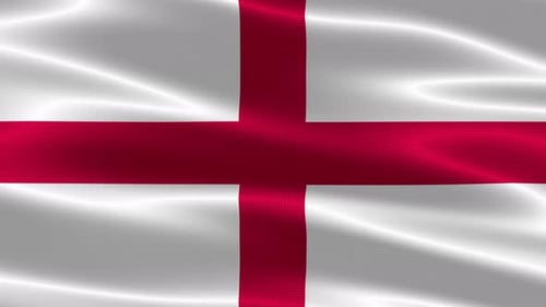 Waving England Flag Loop for National Identity Projects