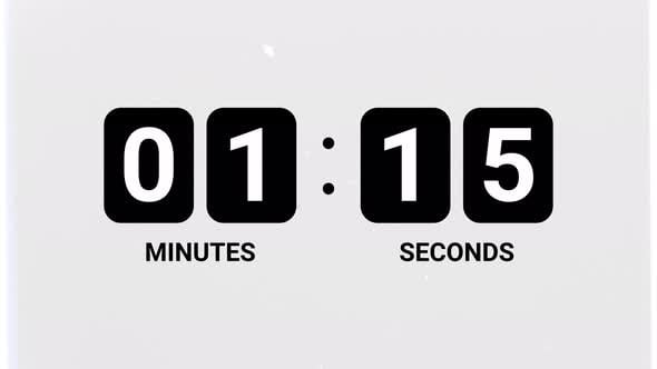 5 Minute Countdown Timer With Digital Numbers, Motion Graphics ft. 5 ...