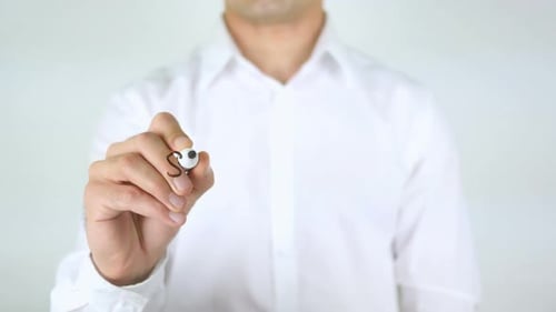 Adult Writes Stop Hunger on Screen