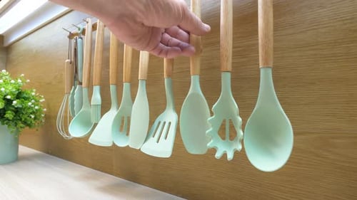 Kitchen Utensils in a Row