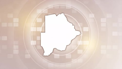 Botswana Map Outline Draw and Fill Animation