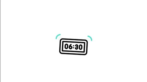Animiertes Symbol für den Morgenalarm