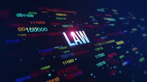 Law Digital Binary Code Background