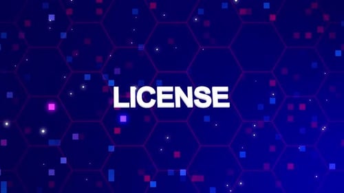 Futuristic Hexagon Grid with Glowing Particles Background Animation