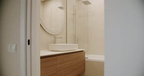 Modern Bathroom Interior Design with Vanity and Shower