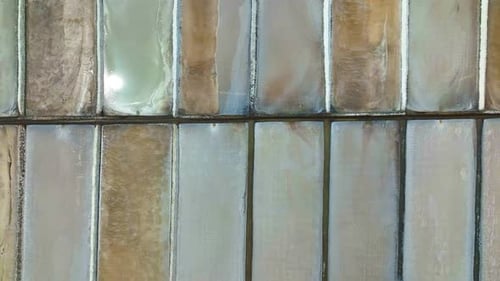 Salt Production Area - Drone View - Rightwards
