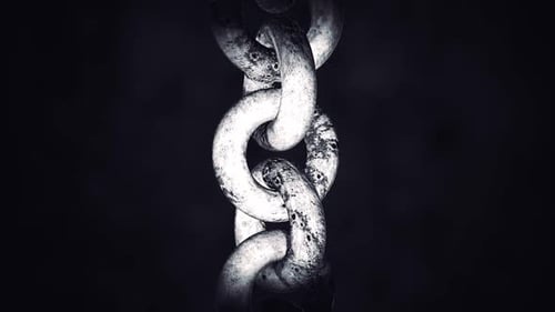 Close-Up of Weathered Metal Chain