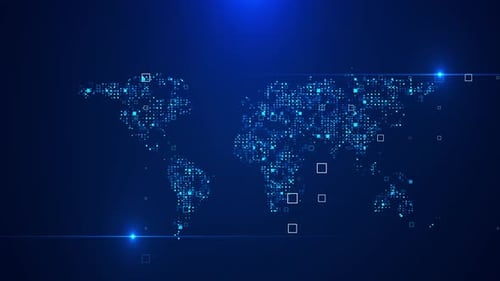 Weltweite Technologie Globaler Netzwerkdatenaustausch Metaverse Virtuelle Technologie Weltweites Geschäft