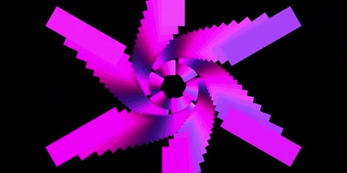 Vj Loop Neon Star Background Pink Gradient