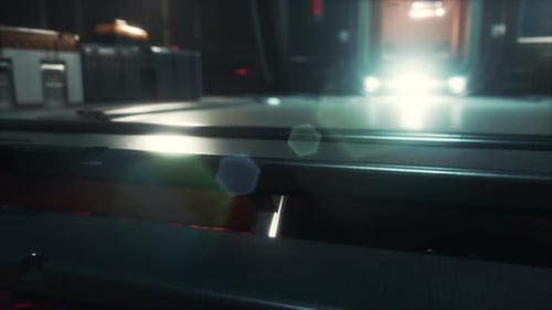 Science-Fiction-Hintergrund, Innenausstattung, Science-Fiction-Raumschiffkorridore, 3D-Rendering