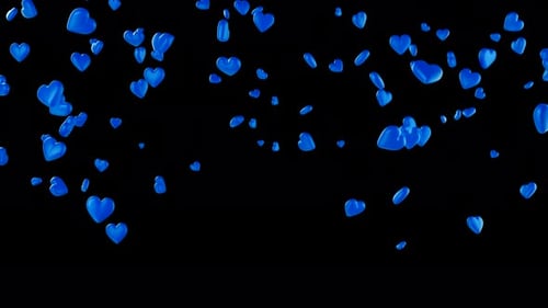 Animation for Valentine day, Birthday or wedding. Romantic background. Falling hearts
