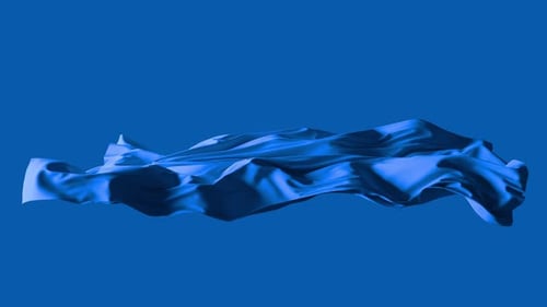 Fluid Blue Cloth Element Animation