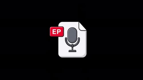 Flat Design Audio Episode Icon Animation