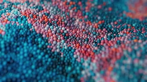 Dynamic Colorful Spheres Abstract Fluid Motion Background