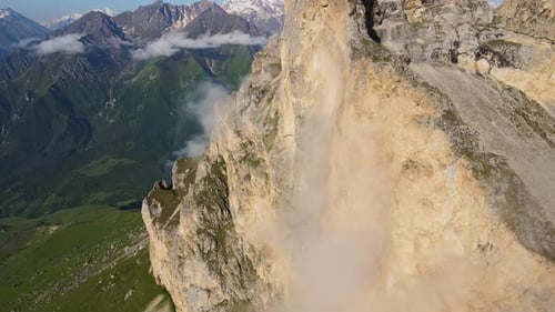 Aerial Incredible View of the Rugged Ridge with Stunning Walls Rugged Terrain