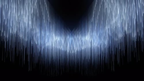 Fallende schimmernde Lichtstreifen