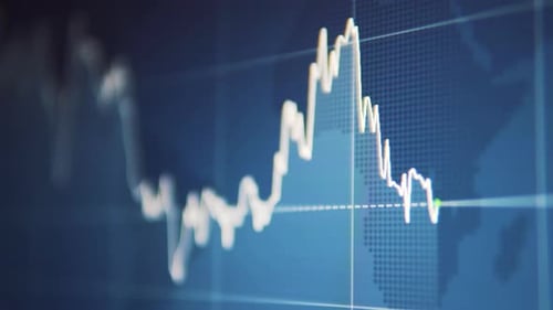 Forex Trading Investor, Financial Analyst Stock Market Chart Beautiful 3d Animation