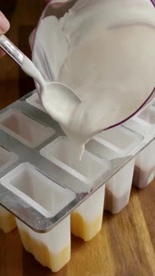 Vertical View Of Ice Cream Making