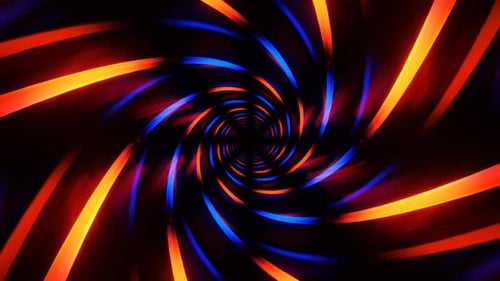 Blue And Orange Spiral Energy Flow Background Vj Loop I 4K