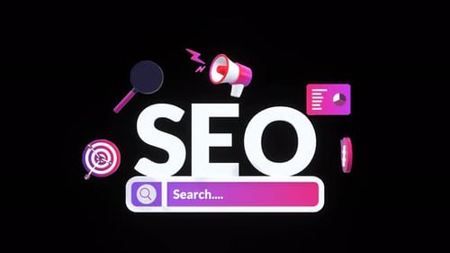 3D SEO Digital Marketing Concept Animation