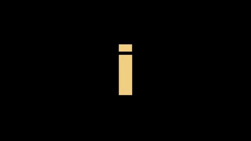 Alphabet Logo Letter I Animation Alpha Channel