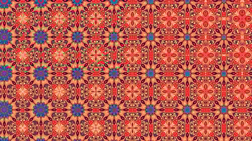 Colorful Ornate Mandala Kaleidoscope Pattern Background Loop