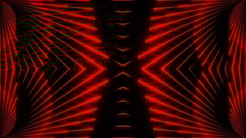 Red Circular Duable Laser Show Kaleidoscope Background Vj Loop In 4K