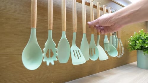 Kitchen Utensils in a Row