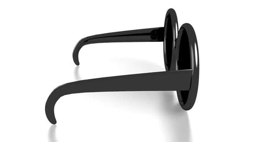 3D Animated Round Sunglasses Rotation Loop