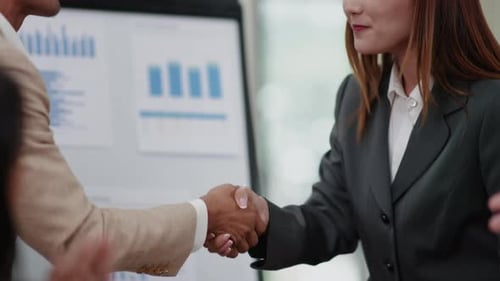 Teamwork businesspeople are meeting working and brainstorming on business financial and marketing