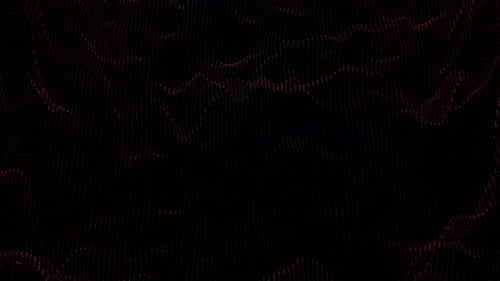 Abstract Red Digital Wave Particles Background Loop