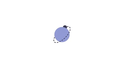 Animationsvideo mit Planetensymbol-Symbolen