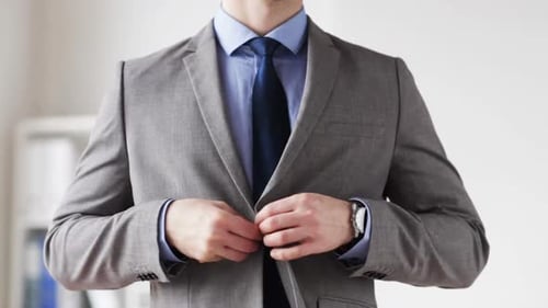 People, Business, Fashion and Formal Wear Concept - Close Up of Businessman
