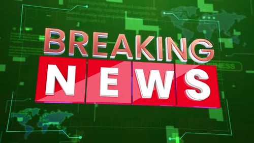 Breaking News 3D Text Reveal for Broadcast Intro