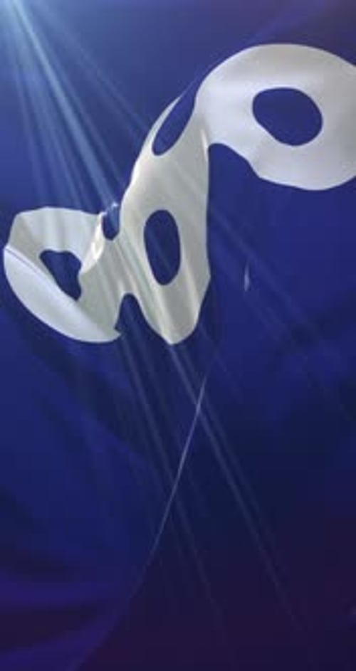 Fluid White Abstract Shapes Animation on Blue Background