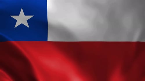 Realistic Waving Flag of Chile Animation