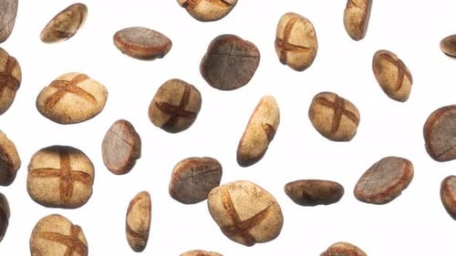 Round Rye Bread Floating Loop on White